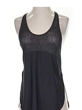 lululemon athletica Black Mesh-Back Tank Top